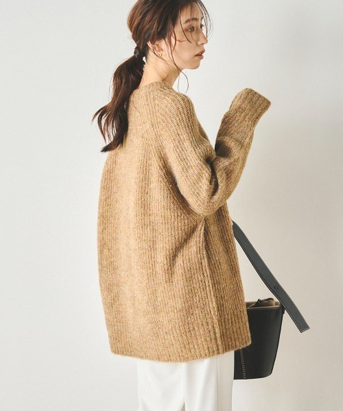 ミックスカラーヘアリーニット《手洗い可能》