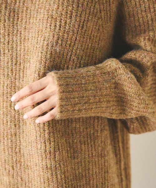 ミックスカラーヘアリーニット《手洗い可能》