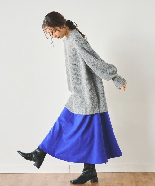 ミックスカラーヘアリーニット《手洗い可能》