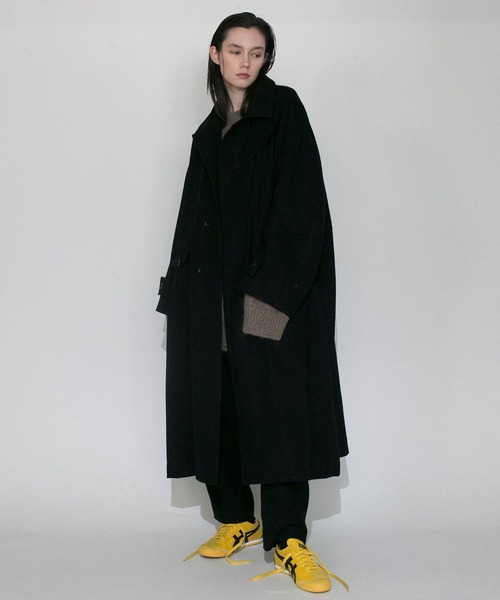 VOAAOV(ヴォアーブ)の「【VOAAOV】 BISHU TUMBLER KERSEY WOOL Long Coat(その他アウター・メンズ・ベージュ/ブラック・0/2/1)」の2枚目の写真