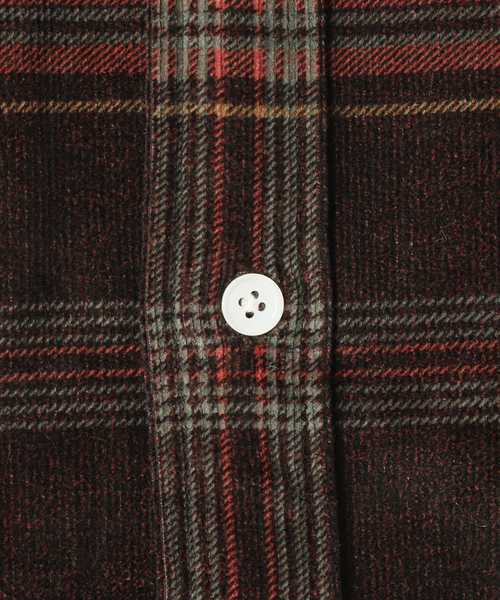 JOURNAL STANDARD（ジャーナルスタンダード）の「コーデュロイチェック レギュラーシャツ（シャツ/ブラウス・メンズ・モカ/ブラウン系その他/ダークブルー/コバルトブルー・MEDIUM/LARGE）」の11枚目の写真