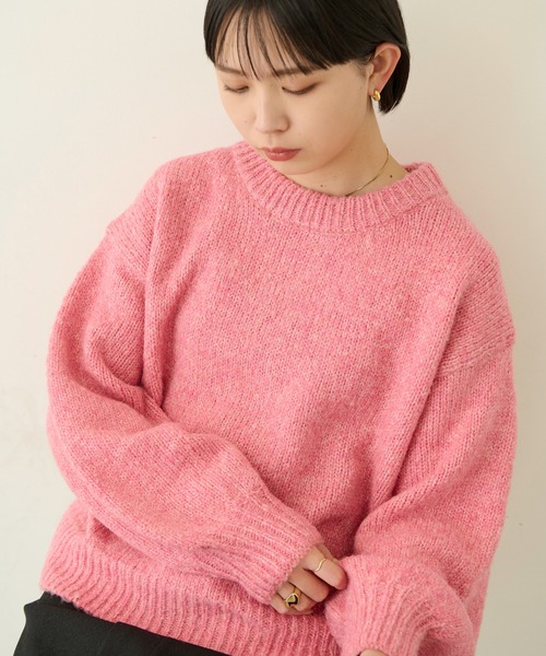 acym ミルキーカラーボリュームニット　ピンク　購入前にコメント下さい(^^) ミルキーカラーボリュームニット | ACYM ONLINE SHOP
