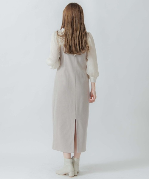 flower（フラワー）の「シェイプチェックワンピース2（ワンピース・レディース・ベージュ/ブラウン・FREE）」の22枚目の写真