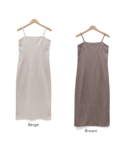 flower（フラワー）の「シェイプチェックワンピース2（ワンピース・レディース・ベージュ/ブラウン・FREE）」の18枚目の写真