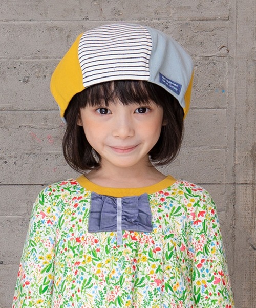 RAGMART（ラグマート）の「ベレー帽（ハンチング/ベレー帽・キッズ・ピンク/ネイビー/イエロー・S/M）」の3枚目の写真