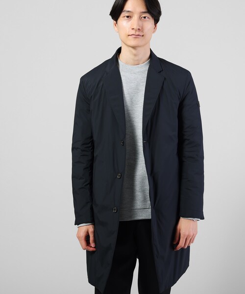 TAKEO KIKUCHI（タケオキクチ）の「◆軽量タフタ ダウンチェスター（チェスターコート・メンズ・サンドベージュ/ネイビー・03）」の16枚目の写真