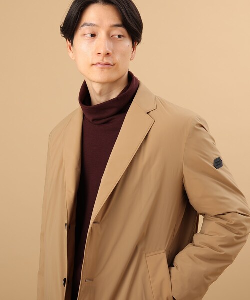 TAKEO KIKUCHI（タケオキクチ）の「◆軽量タフタ ダウンチェスター（チェスターコート・メンズ・サンドベージュ/ネイビー・03）」の21枚目の写真