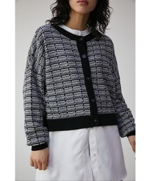 AZUL by moussy | 2WAY TWEED KNIT TOPS/2WAYツイードニットトップス(ニット/セーター)