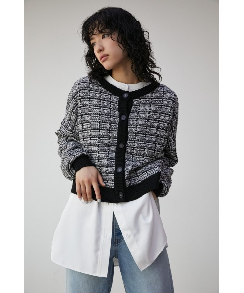 セール】2WAY TWEED KNIT TOPS/2WAYツイードニットトップス（ニット