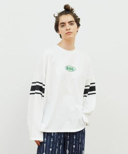 FRAPBOIS(フラボア)の「ラッセルT(Tシャツ/カットソー・レディース・ブラック/ホワイト・1/2)」の2枚目の写真