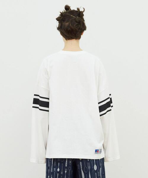FRAPBOIS(フラボア)の「ラッセルT(Tシャツ/カットソー・レディース・ブラック/ホワイト・1/2)」の20枚目の写真