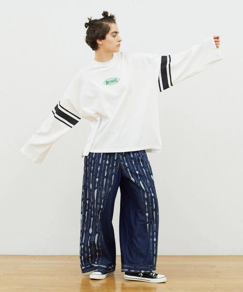 FRAPBOIS(フラボア)の「ラッセルT(Tシャツ/カットソー・レディース・ブラック/ホワイト・1/2)」の4枚目の写真