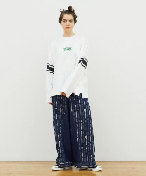 FRAPBOIS(フラボア)の「ラッセルT(Tシャツ/カットソー・レディース・ブラック/ホワイト・1/2)」の22枚目の写真