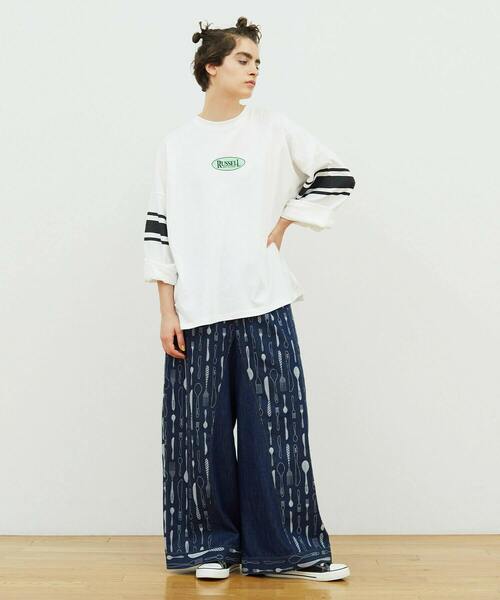 FRAPBOIS(フラボア)の「ラッセルT(Tシャツ/カットソー・レディース・ブラック/ホワイト・1/2)」の18枚目の写真