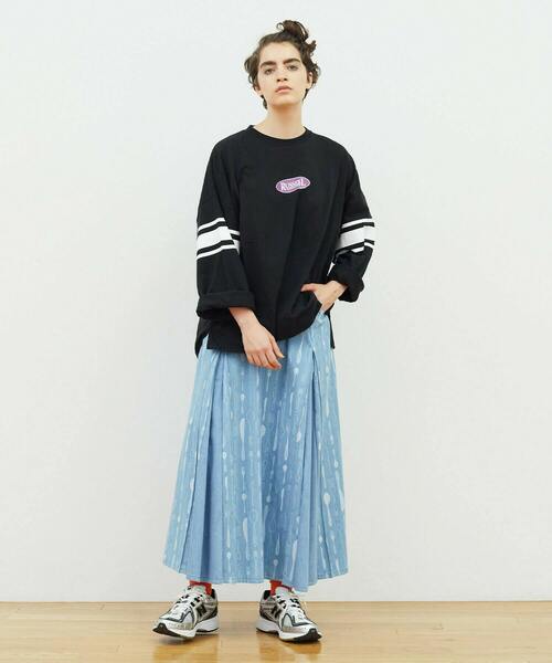 FRAPBOIS(フラボア)の「ラッセルT(Tシャツ/カットソー・レディース・ブラック/ホワイト・1/2)」の11枚目の写真