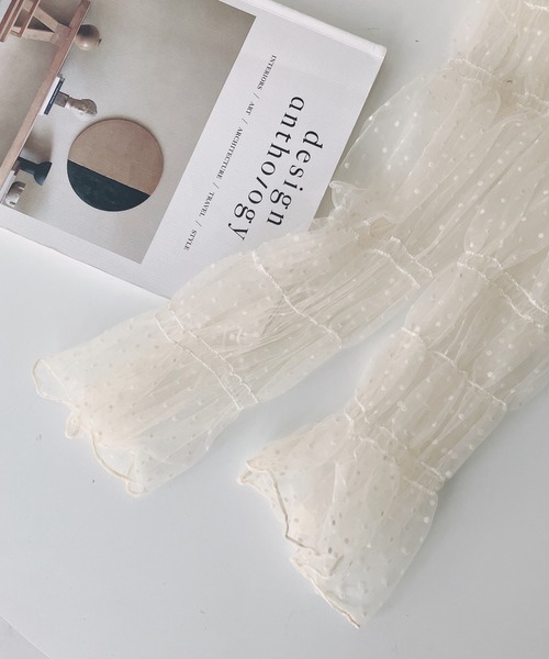 AS KNOW AS plus（アズノゥアズプラス）の「シアー アームカバー（アームカバー・レディース・ブラック/アイボリー/ライトピンク/グレー/パープル系/ピンク系/ピンク/ホワイト/ベージュ/ブラック系1/ブラック系/ホワイト系1/パープル系2/イエロー系2/ベージュ系/ブラック系2/グレー系2/ホワイト系2/ホワイト系/ホワイト×ブラック・FREE）」の21枚目の写真