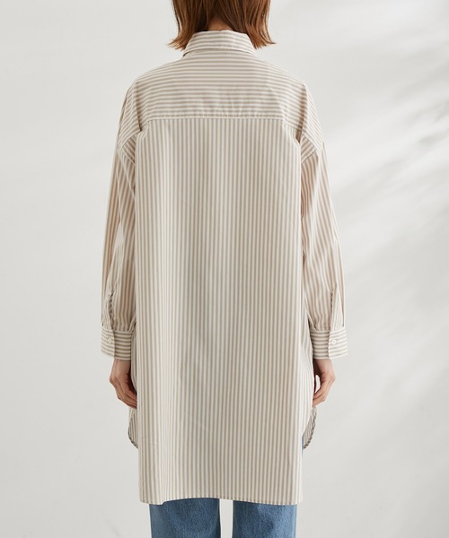 ROPE' PICNIC(ロペピクニック)の「ストライプチュニックシャツ(シャツ/ブラウス・レディース・ベージュ/ネイビー・38)」の14枚目の写真