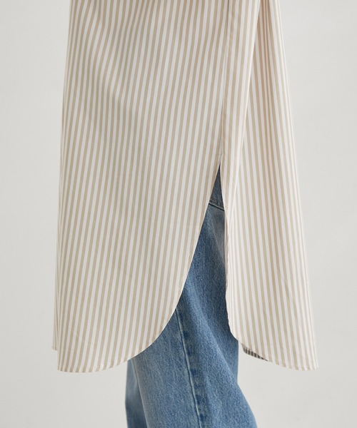 ROPE' PICNIC(ロペピクニック)の「ストライプチュニックシャツ(シャツ/ブラウス・レディース・ベージュ/ネイビー・38)」の18枚目の写真