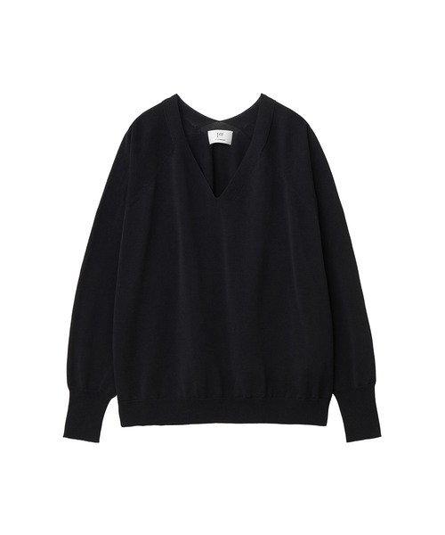 1er Arrondissement(プルミエアロンディスモン)の「コットンシルクホールガーメントVネックプルオーバー(ニット/セーター・レディース・モカ/ベージュ/イエロー/ブラック・FREE)」の2枚目の写真