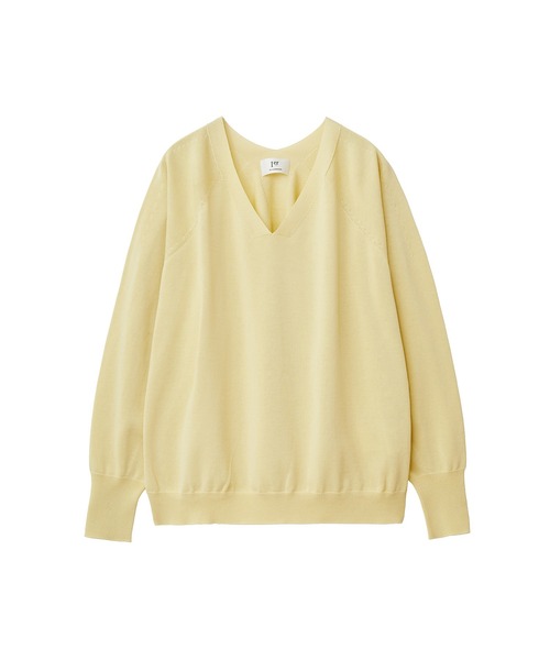 1er Arrondissement(プルミエアロンディスモン)の「コットンシルクホールガーメントVネックプルオーバー(ニット/セーター・レディース・モカ/ベージュ/イエロー/ブラック・FREE)」の10枚目の写真