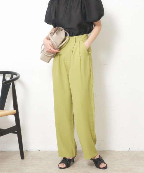 VANNIE U（ヴァニーユー）の「ストレートカラースラックス【Sサイズ展開有】（スラックス・レディース・アイボリー/ライトグレー/ライトグリーン・FREE/SMALL）」の13枚目の写真