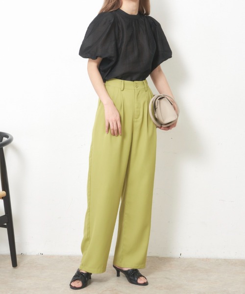 VANNIE U（ヴァニーユー）の「ストレートカラースラックス【Sサイズ展開有】（スラックス・レディース・アイボリー/ライトグレー/ライトグリーン・FREE/SMALL）」の8枚目の写真