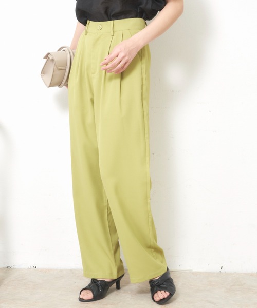 VANNIE U（ヴァニーユー）の「ストレートカラースラックス【Sサイズ展開有】（スラックス・レディース・アイボリー/ライトグレー/ライトグリーン・FREE/SMALL）」の19枚目の写真