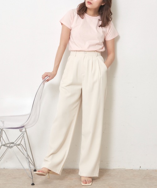 VANNIE U（ヴァニーユー）の「ストレートカラースラックス【Sサイズ展開有】（スラックス・レディース・アイボリー/ライトグレー/ライトグリーン・FREE/SMALL）」の6枚目の写真