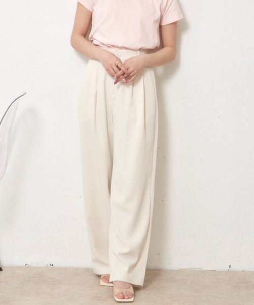 VANNIE U（ヴァニーユー）の「ストレートカラースラックス【Sサイズ展開有】（スラックス・レディース・アイボリー/ライトグレー/ライトグリーン・FREE/SMALL）」の21枚目の写真
