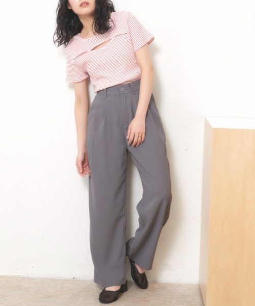 VANNIE U（ヴァニーユー）の「ストレートカラースラックス【Sサイズ展開有】（スラックス・レディース・アイボリー/ライトグレー/ライトグリーン・FREE/SMALL）」の9枚目の写真