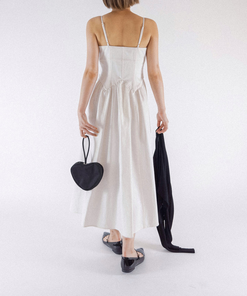 Charles Chaton（シャルルシャトン）の「torso cami dress　キャミドレス（ワンピース・レディース・ホワイト/ネイビー・34/36）」の5枚目の写真