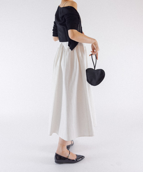 Charles Chaton（シャルルシャトン）の「torso cami dress　キャミドレス（ワンピース・レディース・ホワイト/ネイビー・34/36）」の9枚目の写真