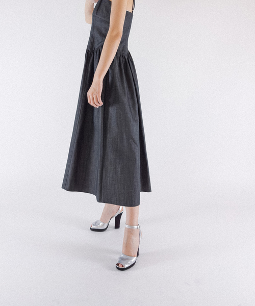 Charles Chaton（シャルルシャトン）の「torso cami dress　キャミドレス（ワンピース・レディース・ホワイト/ネイビー・34/36）」の13枚目の写真