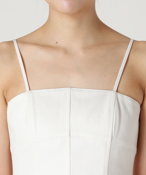 Charles Chaton（シャルルシャトン）の「torso cami dress　キャミドレス（ワンピース・レディース・ホワイト/ネイビー・34/36）」の18枚目の写真