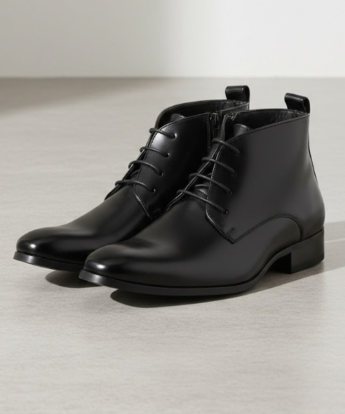LASSU&FRISS（ラスアンドフリス）の「LASSU&FRISS / スクエアトゥドレスブーツ（ブーツ・メンズ・ブラック系1/ブラック系2/ブラウン系1/ブラウン系2/ブラウン系4/ブラック系3/ブラウン系3/ブラック系4/ネイビー/グレー・41/42/44/43/40）」の3枚目の写真