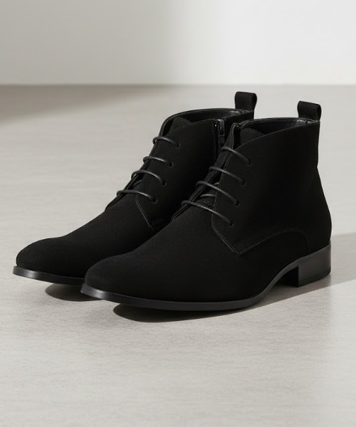 LASSU&FRISS（ラスアンドフリス）の「LASSU&FRISS / スクエアトゥドレスブーツ（ブーツ・メンズ・ブラック系1/ブラック系2/ブラウン系1/ブラウン系2/ブラウン系4/ブラック系3/ブラウン系3/ブラック系4/ネイビー/グレー・41/42/44/43/40）」の4枚目の写真