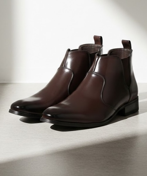LASSU&FRISS（ラスアンドフリス）の「LASSU&FRISS / スクエアトゥドレスブーツ（ブーツ・メンズ・ブラック系1/ブラック系2/ブラウン系1/ブラウン系2/ブラウン系4/ブラック系3/ブラウン系3/ブラック系4/ネイビー/グレー・41/42/44/43/40）」の6枚目の写真