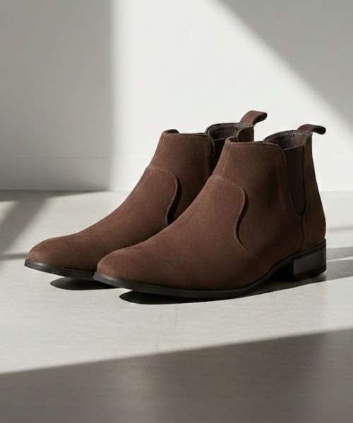 LASSU&FRISS（ラスアンドフリス）の「LASSU&FRISS / スクエアトゥドレスブーツ（ブーツ・メンズ・ブラック系1/ブラック系2/ブラウン系1/ブラウン系2/ブラウン系4/ブラック系3/ブラウン系3/ブラック系4/ネイビー/グレー・41/42/44/43/40）」の7枚目の写真