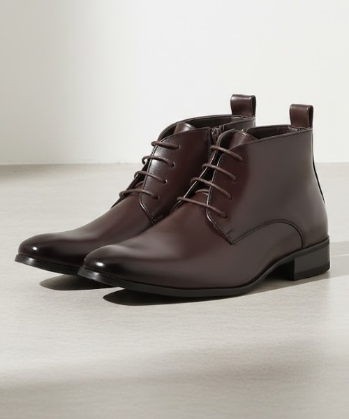 LASSU&FRISS（ラスアンドフリス）の「LASSU&FRISS / スクエアトゥドレスブーツ（ブーツ・メンズ・ブラック系1/ブラック系2/ブラウン系1/ブラウン系2/ブラウン系4/ブラック系3/ブラウン系3/ブラック系4/ネイビー/グレー・41/42/44/43/40）」の8枚目の写真
