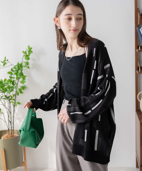 WEGO(ウィゴー)の「WEGO/リネンライク総柄ルーズカーディガン(カーディガン/ボレロ・メンズ・その他4/その他1/その他5/その他3/その他2・LARGE/MEDIUM)」の4枚目の写真