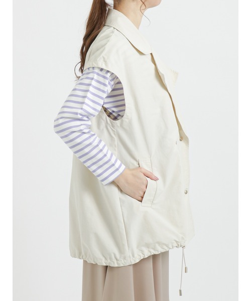 Te chichi（テチチ）の「ミドル丈トレンチジレベスト（ベスト・レディース・オフホワイト/カーキ・ﾌﾘ-）」の8枚目の写真