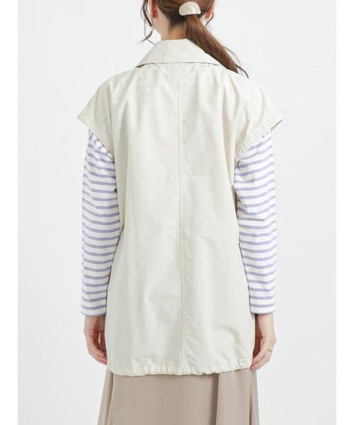 Te chichi（テチチ）の「ミドル丈トレンチジレベスト（ベスト・レディース・オフホワイト/カーキ・ﾌﾘ-）」の9枚目の写真