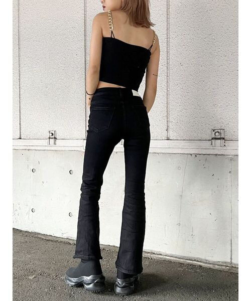 GYDA（ジェイダ）の「【WEB限定】【TINY低身長さん向け】ハイウエストフレアデニムパンツ（デニムパンツ・レディース・ライトブルー/ブラック・X-SMALL/SMALL/MEDIUM）」の18枚目の写真