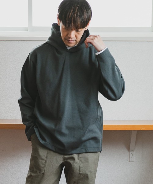 URBAN RESEARCH DOORS（アーバンリサーチドアーズ）の「『抗菌/防臭』ダブルフェイスフーディー（パーカー・メンズ・イエロー/グリーン系その他/オフホワイト・MEDIUM/LARGE）」の11枚目の写真