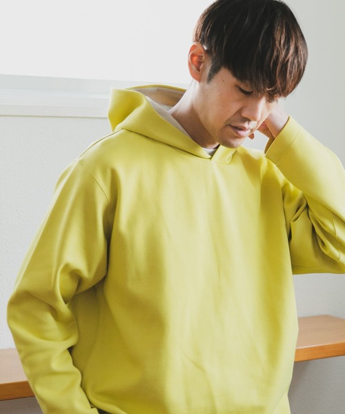 URBAN RESEARCH DOORS（アーバンリサーチドアーズ）の「『抗菌/防臭』ダブルフェイスフーディー（パーカー・メンズ・イエロー/グリーン系その他/オフホワイト・MEDIUM/LARGE）」の6枚目の写真