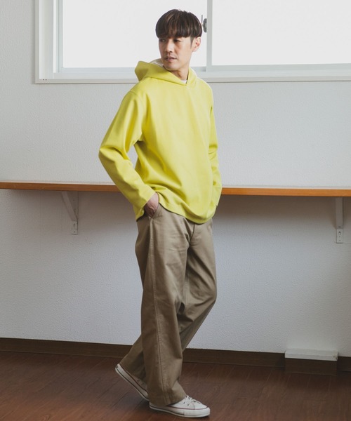 URBAN RESEARCH DOORS（アーバンリサーチドアーズ）の「『抗菌/防臭』ダブルフェイスフーディー（パーカー・メンズ・イエロー/グリーン系その他/オフホワイト・MEDIUM/LARGE）」の13枚目の写真