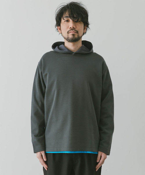 URBAN RESEARCH DOORS（アーバンリサーチドアーズ）の「『抗菌/防臭』ダブルフェイスフーディー（パーカー・メンズ・イエロー/グリーン系その他/オフホワイト・MEDIUM/LARGE）」の9枚目の写真