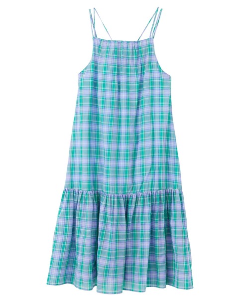 GeeRA（ジーラ）の「チェック柄フレアーキャミワンピース（ワンピース・レディース・オレンジ/ラベンダー・LARGE/MEDIUM）」の10枚目の写真