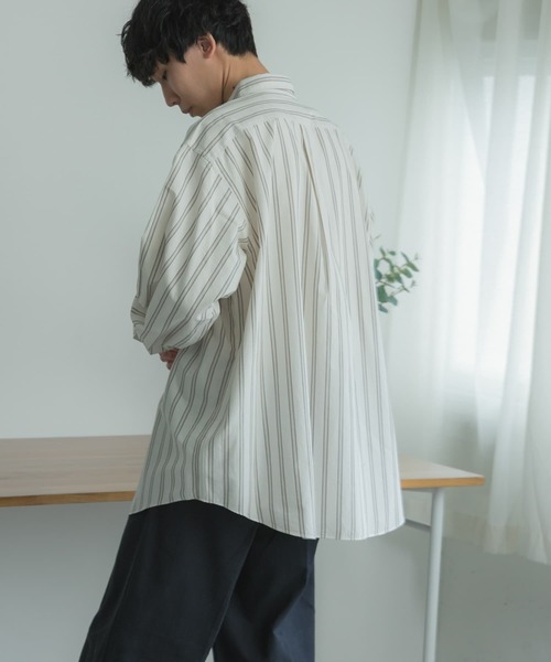 FORK&SPOON（フォークアンドスプーン）の「FORK&SPOON　ストライプシャツ（シャツ/ブラウス・メンズ・ホワイト系その他/グリーン系その他・4/5）」の11枚目の写真