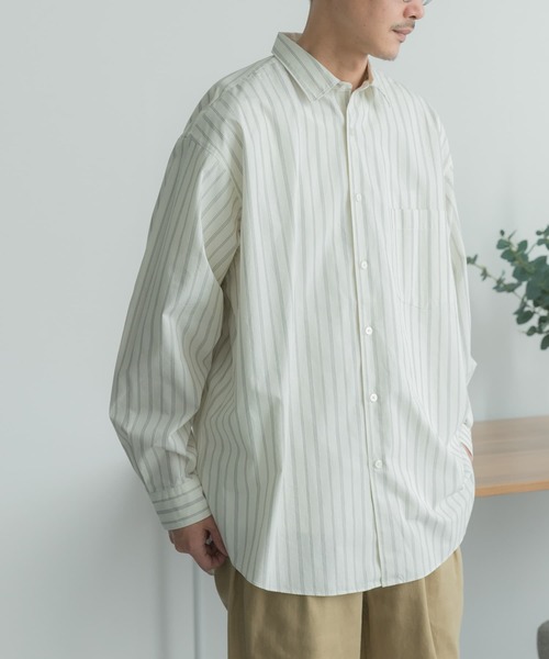 FORK&SPOON（フォークアンドスプーン）の「FORK&SPOON　ストライプシャツ（シャツ/ブラウス・メンズ・ホワイト系その他/グリーン系その他・4/5）」の17枚目の写真